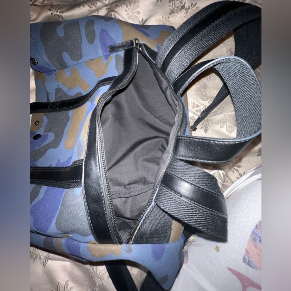 LIKE NEW—NEVER USED Phillip Lim Blue/brown Camouflage Flap canvas Backpack - Picture 7 of 9